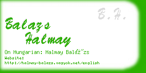 balazs halmay business card